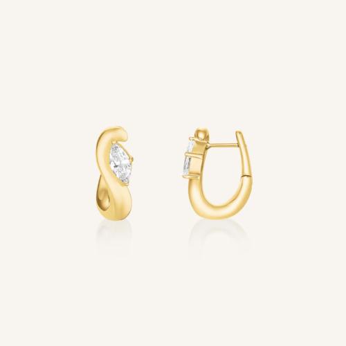 Rosefield korvakorut Marquise Wave renkaat