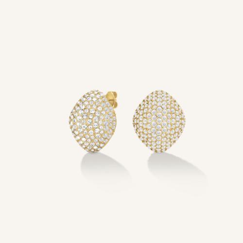 Rosefiled korvakorut Pave Heart