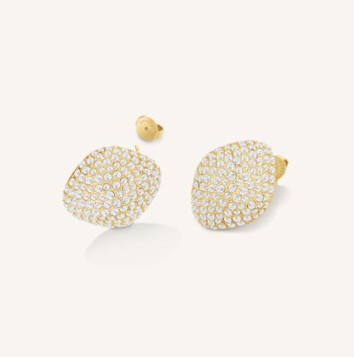 Rosefiled korvakorut Pave Heart