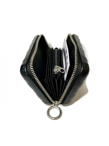 Ögon alumiinilompakko Quilted Zipper black