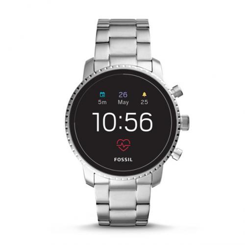 Fossil Explorist HR älykello FTW4011P metallirannekeella