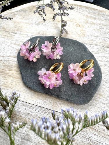Bloom Sakura korvakorut pinkki/kulta