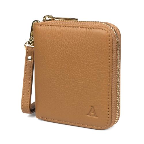 Hirvennahkainen Mini Clutch-lompakko (konjakki/kulta)