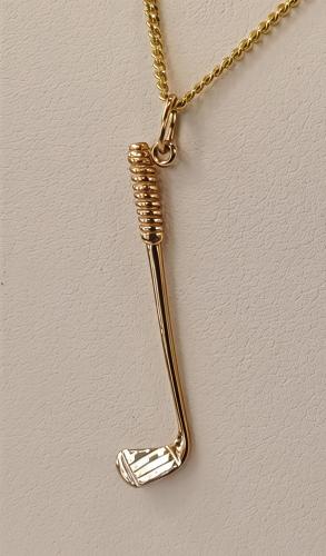 Kultainen maskottiriipus golfmaila