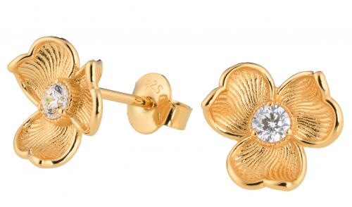 Lumoava ANNA -korvakorut, kullattua hopeaa