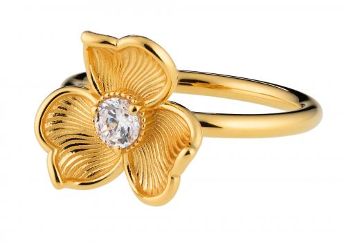 Lumoava ANNA -hopeasormus, kullattu