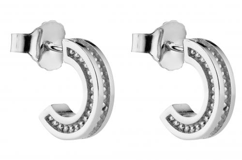 Lumoava Aina korvarengas, hopeaa