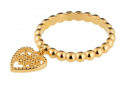 Lumoava Helmi hopeasormus (kullattu)