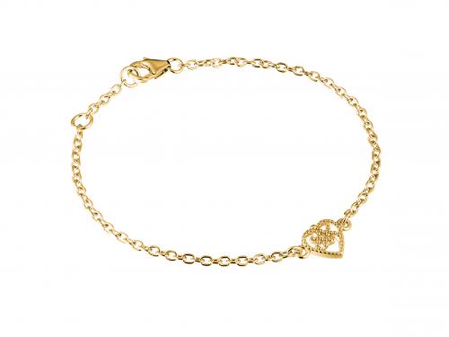 Lumoava Helmi rannekoru kullattu hopea