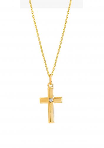 Ristiriipus timantilla kullattu