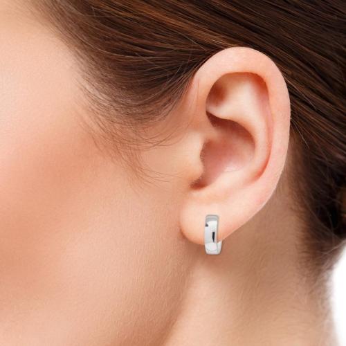 Saranalliset hopeakorvarenkaat 12mm