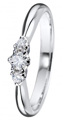 Kohinoor Helene timanttisormus valkokulta 0,16ct