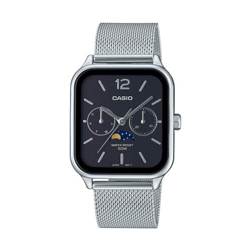 Casio Moonphase Square rannekello Mesh-rannekkeella