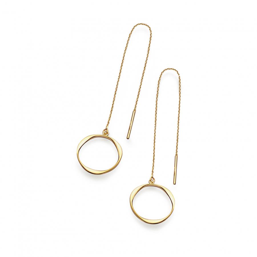 Kultaiset 18k ketjukorvakorut