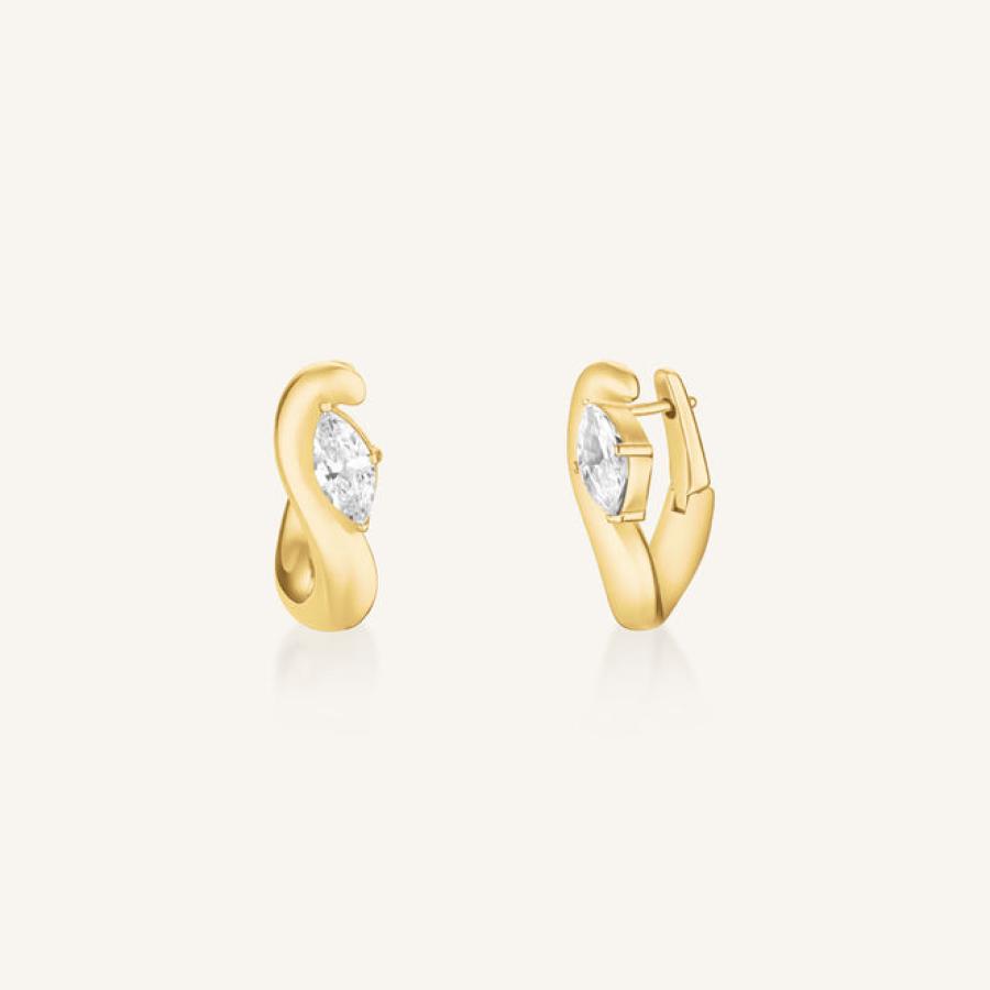 Rosefield korvakorut Marquise Wave renkaat