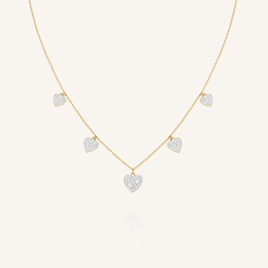 Rosefield kaulakoru Multi Hearts