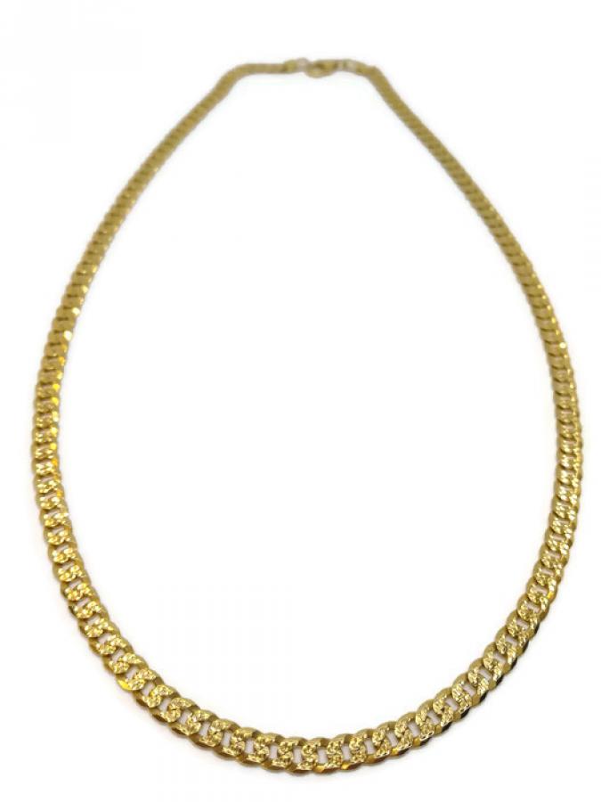 Kultainen timanttileikattu panssariketju 45 cm 14,7g