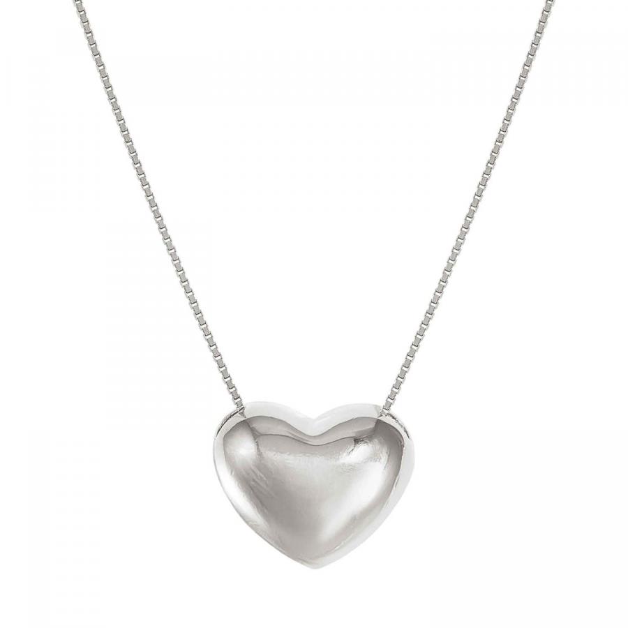 ARMONICA necklace in 925 sterling silver (LARGE) and cubic zirconia Heart Silver