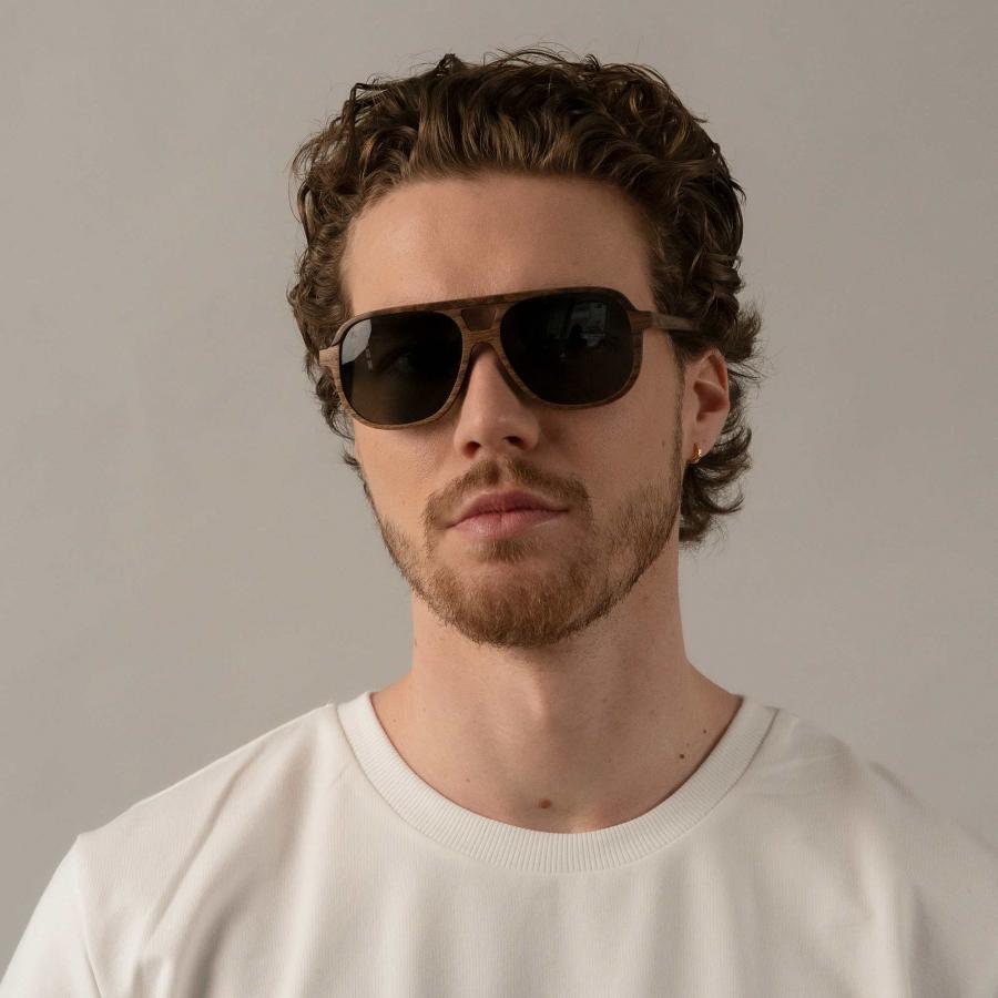 Aurinkolasit Lancer - Pähkinäpuu (polarisoidut linssit) 