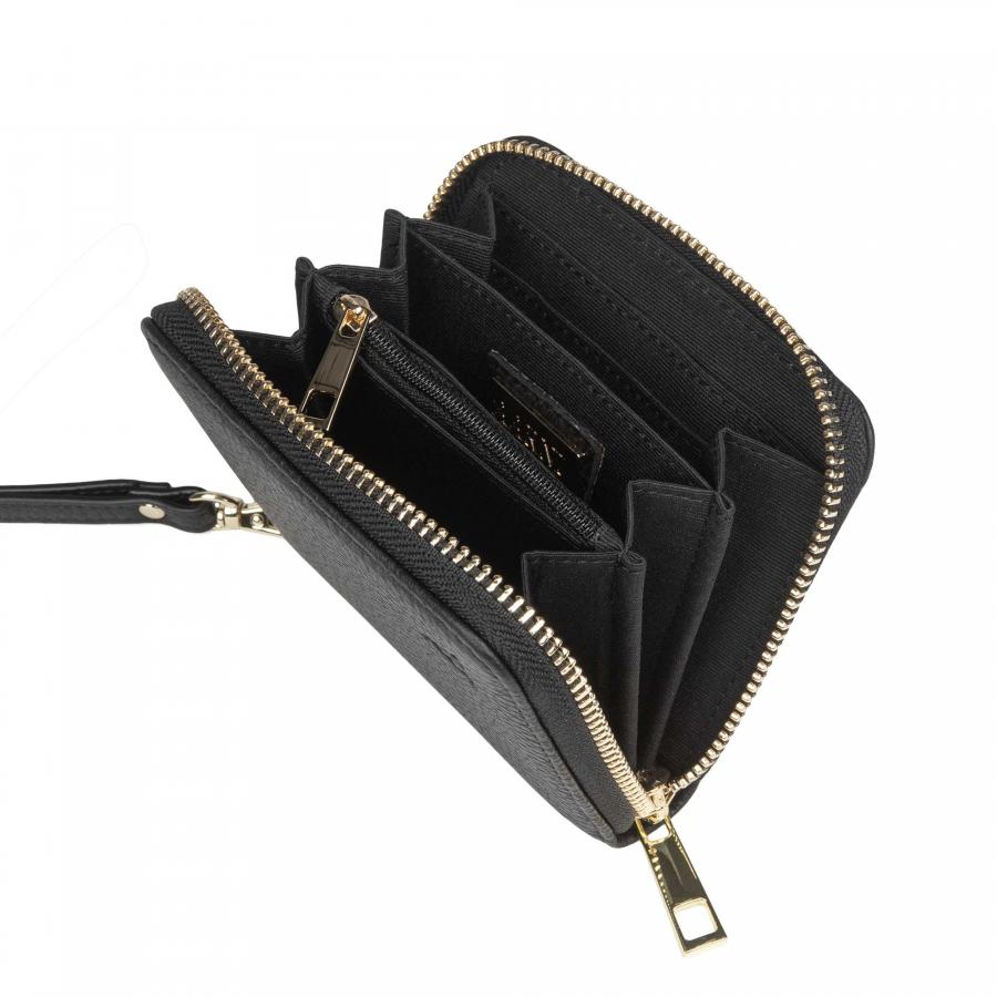 Hirvennahkainen Mini Clutch-lompakko (musta/kulta) 