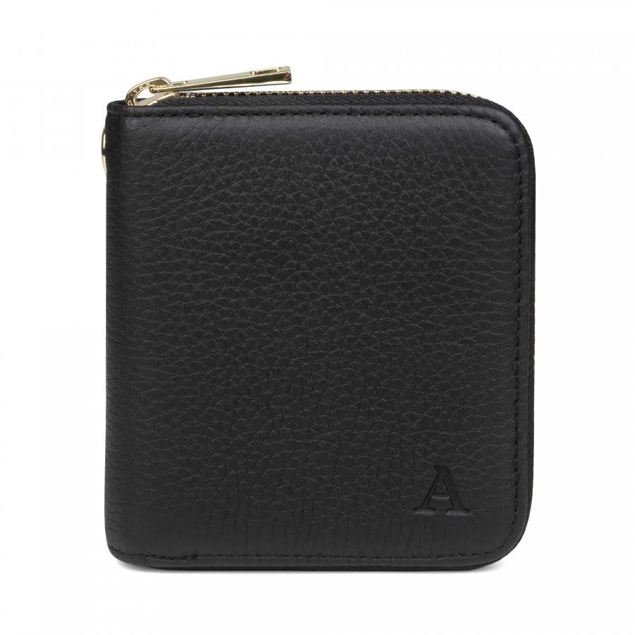 Hirvennahkainen Mini Clutch-lompakko (musta/hopea) 
