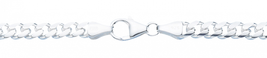 Hopeinen panssariketju ovaali 21cm