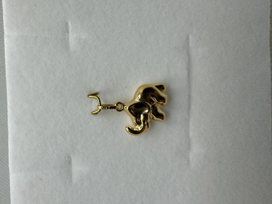 Kultainen maskottiriipus norsu