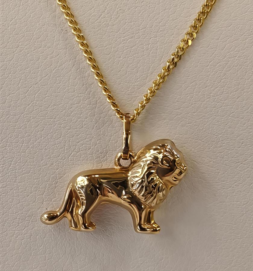 Kultainen maskottiriipus leijona