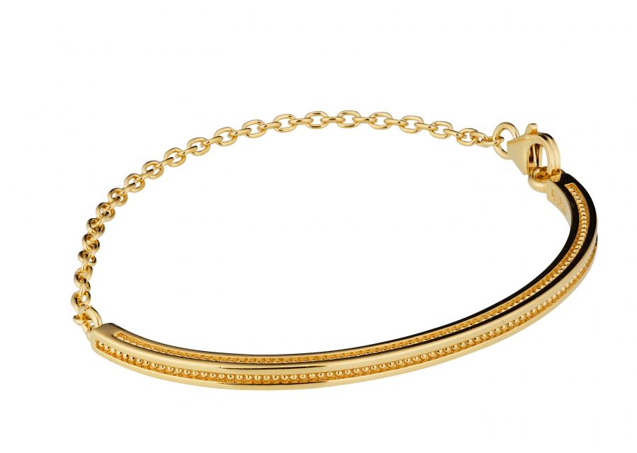 Lumoava Aina -rannekoru, kullattua hopeaa