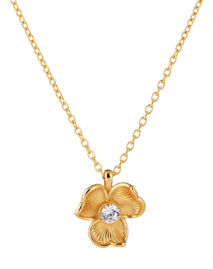 Lumoava ANNA -riipus kullattua hopeaa