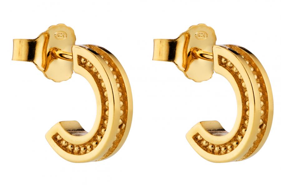 Lumoava Aina korvakorut, kullattua hopeaa