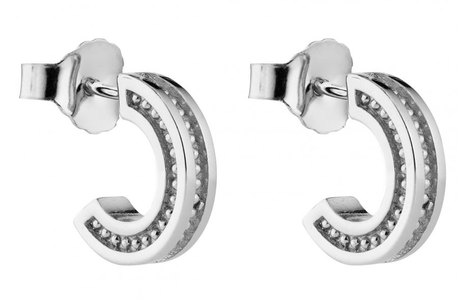 Lumoava Aina korvarengas, hopeaa