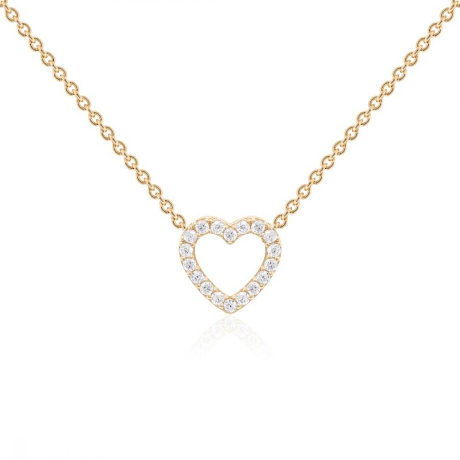 Marmara sydän-kaulakoru kullattu hopea