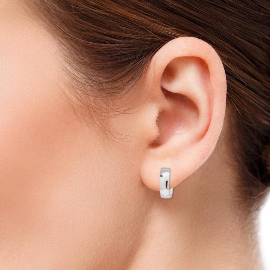 Saranalliset hopeakorvarenkaat 12mm