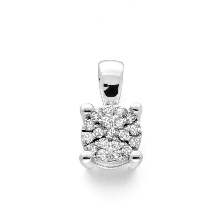 Timanttiriipus 18k valkokulta 0,07ct 0,82g